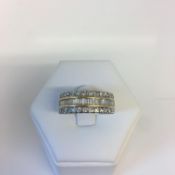 Bi-colour 0.75ct Diamond Band Ring