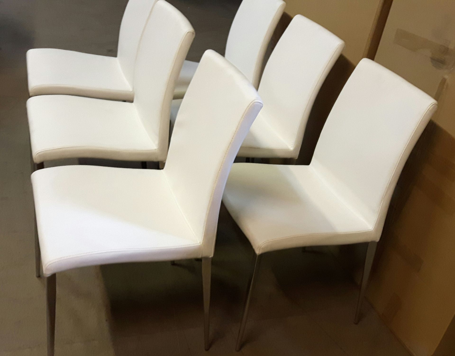 6 X Elise Dining Chairs White - Image 5 of 7