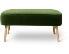 le cocktail green velvet footstool by olivar bonas