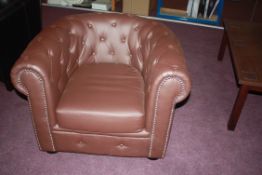 Chesterfield Tub Chair In Brown