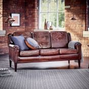 Chestnut 3 Seater Leather Sofa The Chestnut 3 Seater Sofa Is Solidly Constructed On A Wood Frame,