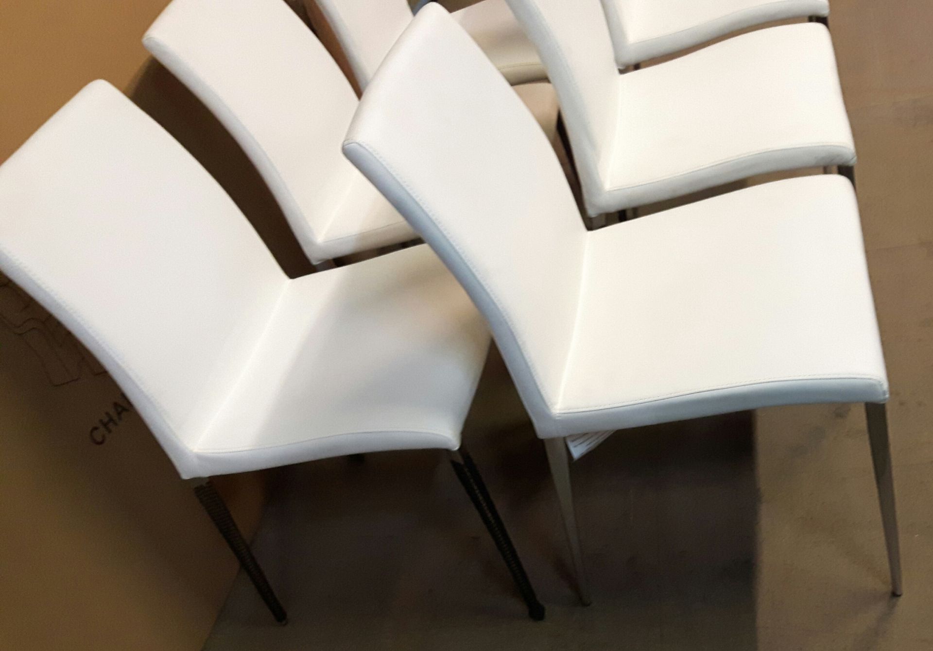 6 X Elise Dining Chairs White - Image 6 of 7