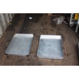 Pair of alloy trays