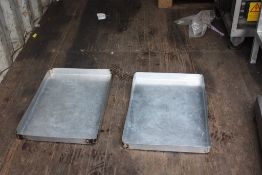 Pair of alloy trays