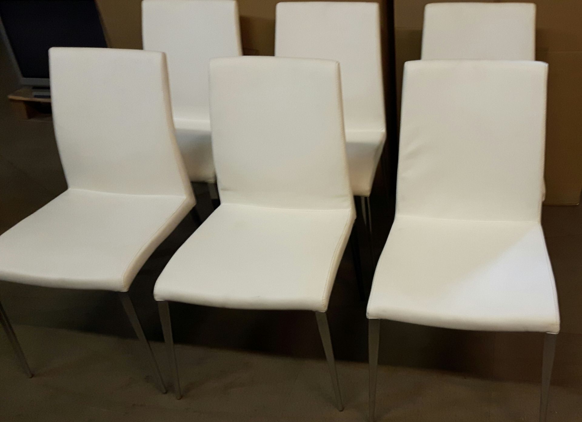 6 X Elise Dining Chairs White - Image 7 of 7
