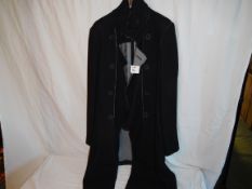 long black jacket colour black & grey internal size T:50 retail price approx £500