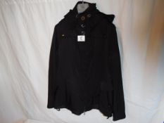 down survey coat with detatchable hood colour black size T:46 retail price £780
