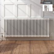 (T14) 600x1445mm White Triple Panel Horizontal Colosseum Traditional Radiator. RRP £611.99. For an