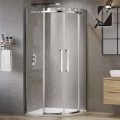 (T38) 900x900mm - 8mm Frameless EasyClean Quadrant Shower Enclosure. RRP £524.98. Our Premium 8mm