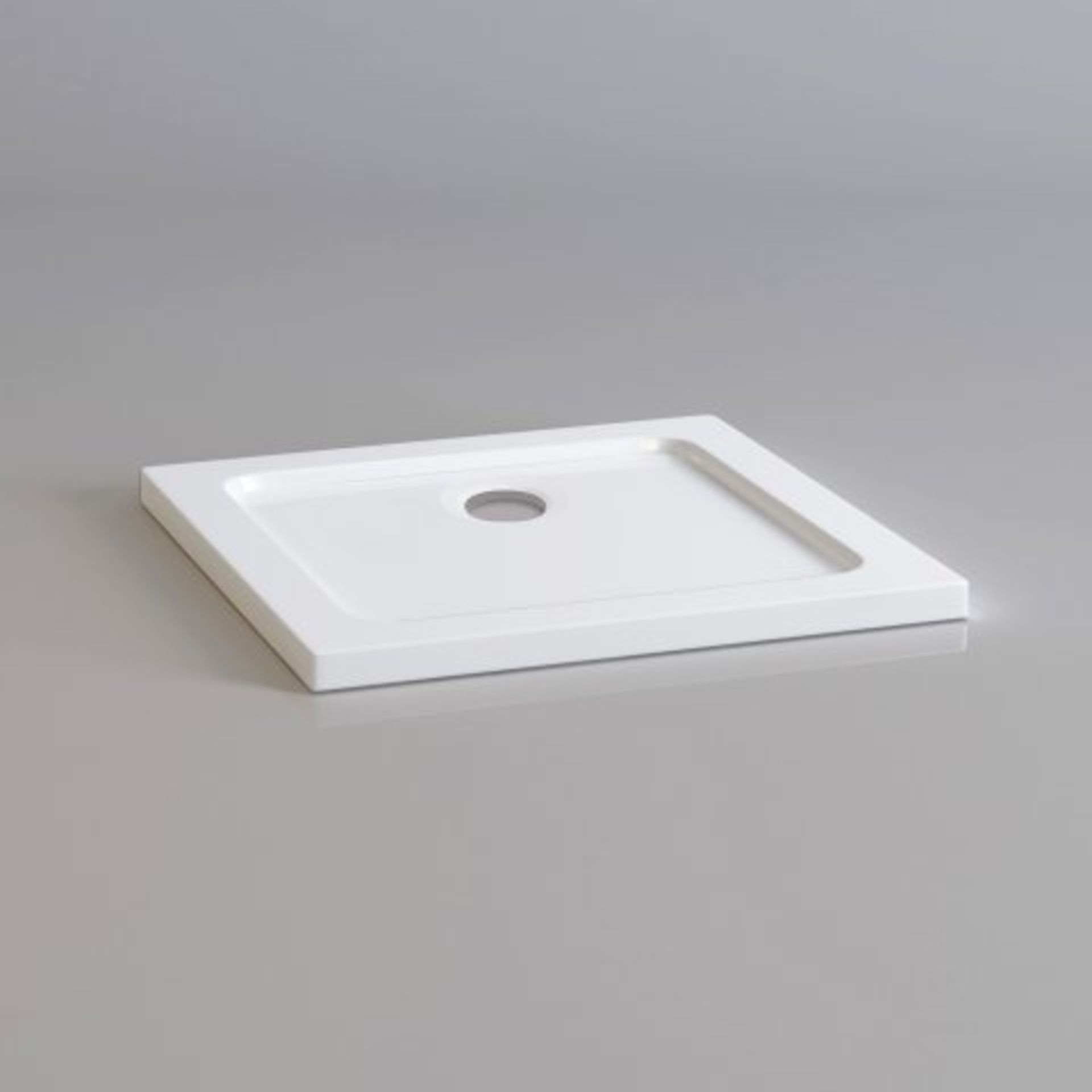 (T46) 1000x1000mm Square Ultra Slim Stone Shower Tray. RRP £199.99. Designed and made carefully to