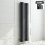 (T25) 1800x468mm Anthracite Triple Panel Vertical Colosseum Traditional Radiator. RRP £599.98. For