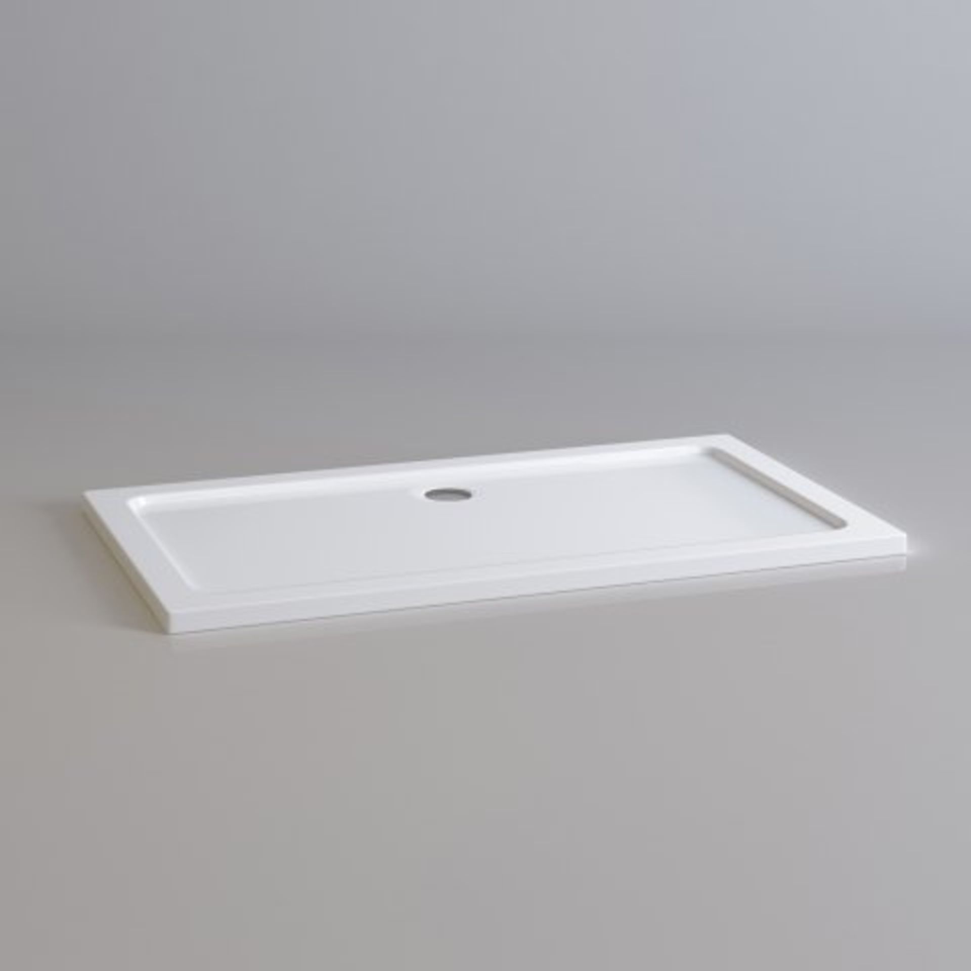 (T48) 1400x800mm Rectangular Ultraslim Stone Shower Tray. RRP £424.99. Magnificently built, this