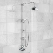 (T34) 200mm Finest Head Traditional Exposed Shower Kit, Handheld & Soap Dish. RRP £599.99.