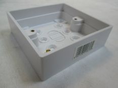 110x PATTRESS BOXES SINGLE 24mm DEPTH SOCKET BOX TO BS4662 – BS5733
