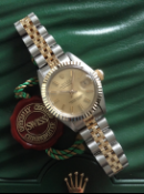 Rolex LADYS bi metal quick set oyster date just 69160 with Rolex Boxes 2yrs warranty inc