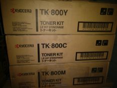 Kyocera 3 x Toner Cartridges (1 x Cyan, 1 x Magenta 1 x Yellow)