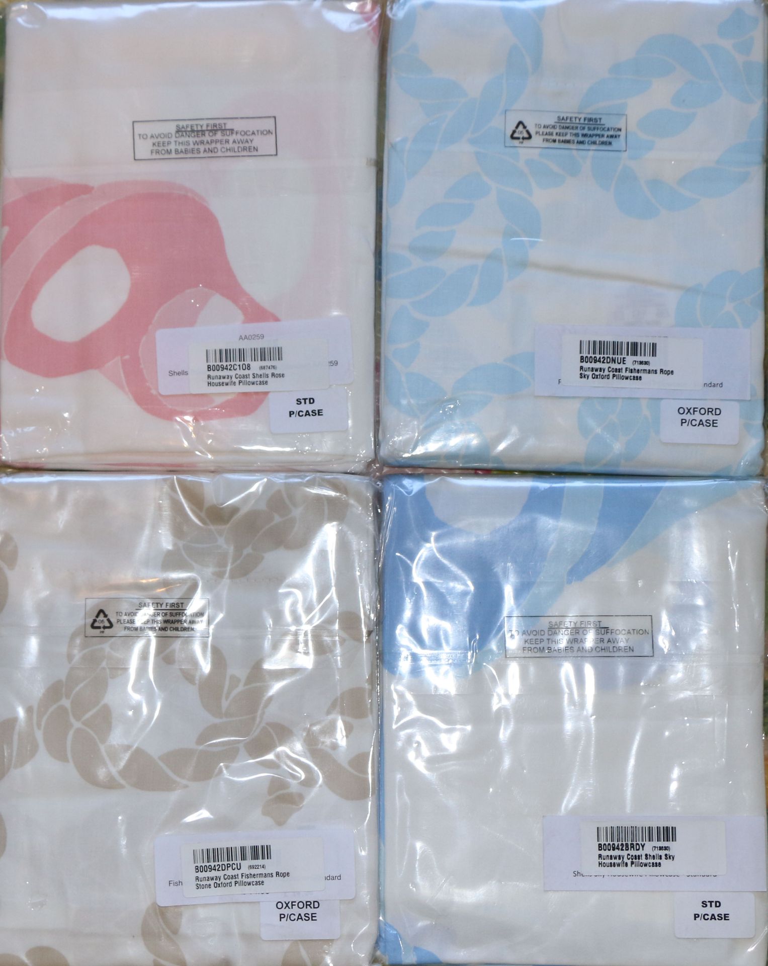 59 x Brand New Runaway Coast Pillowcases