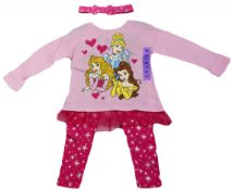 5 x Brand New Girl's Disney Princess & Doc 3 Piece pyjame Sets