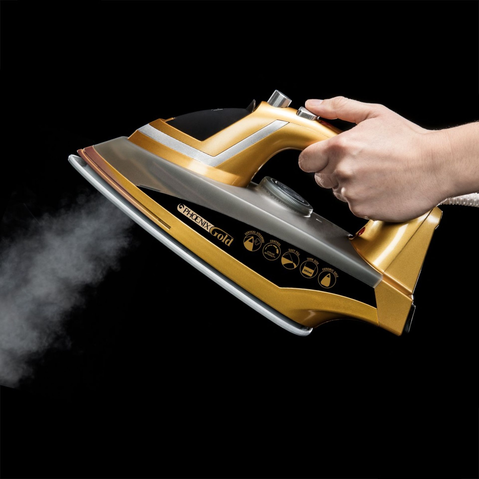 JML Phoenix Gold Ceramic Sola Plate Iron Steam Generator Continuous Steam (Unboxed) - Image 2 of 2