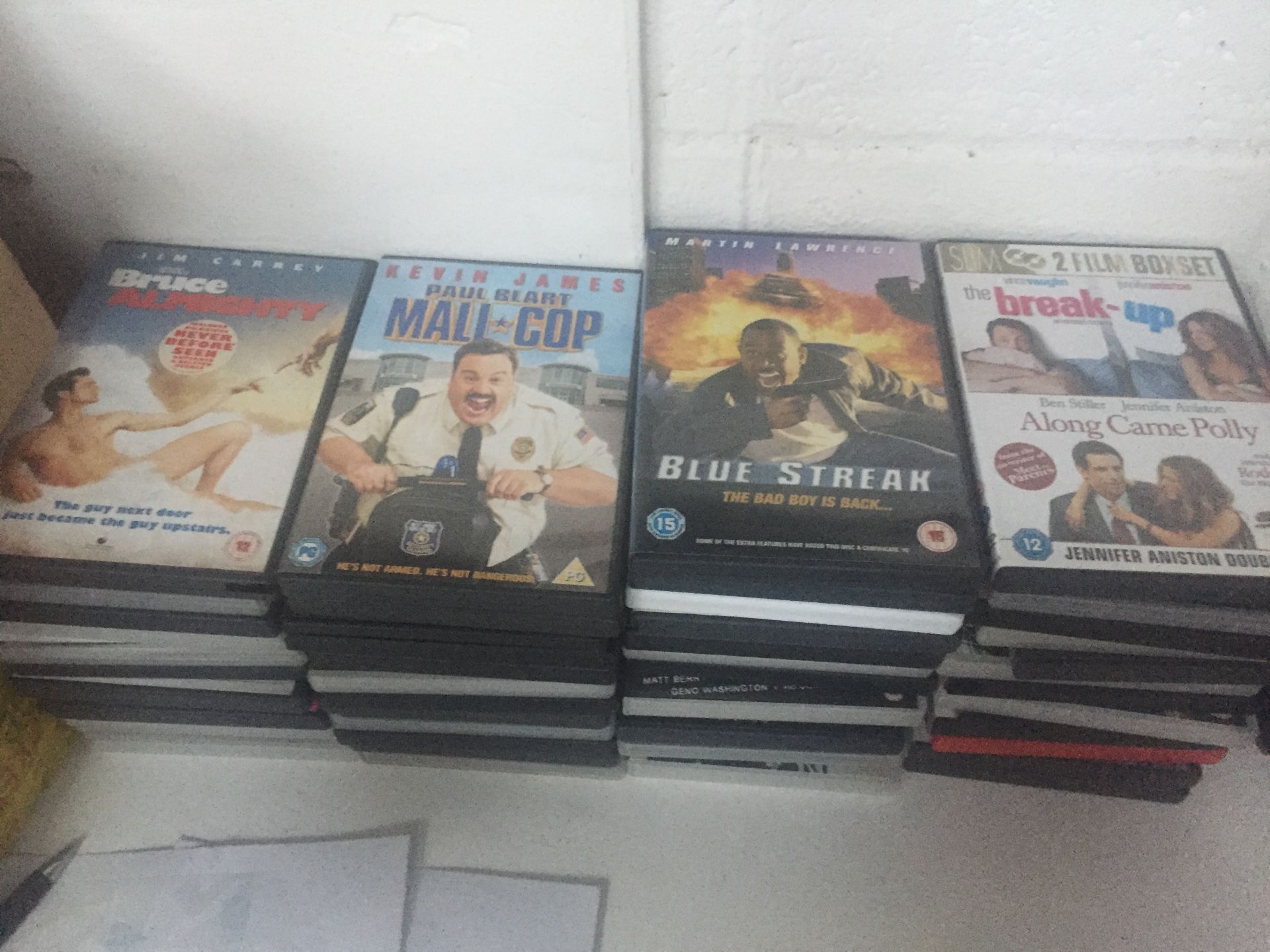 Set Of 50 DVD Films Incl Blue Streakk Bad Boys And Many More
