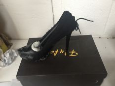 Ladies Shoes High Heel - Black (Boxed)