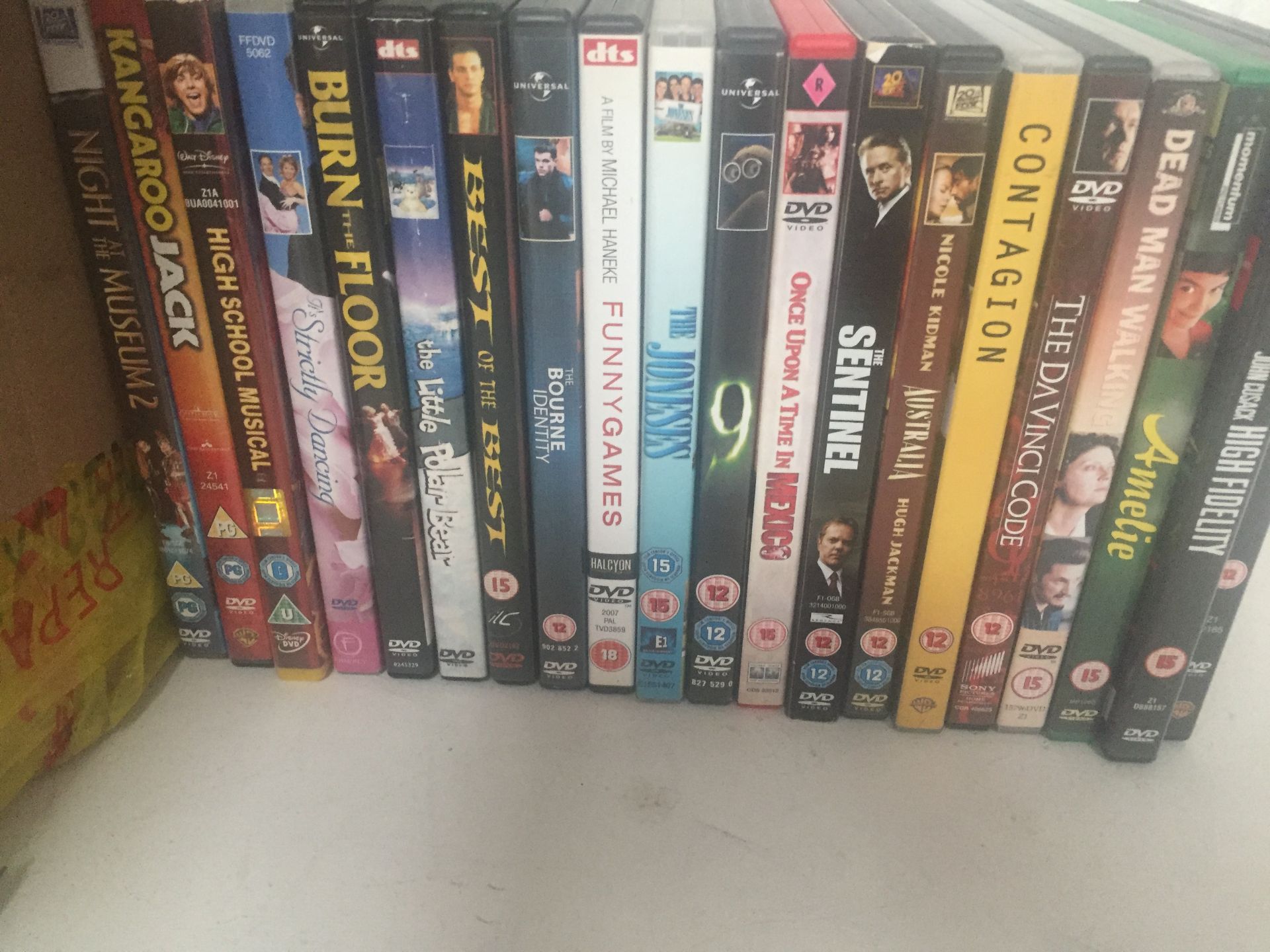 Set of 20 DVD Films Incl The Bourne Identidy, Night At The Museam And More