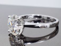2.51 carat Diamond ring set in white gold.