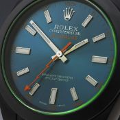Rolex Milgauss Green Glass 40mm Black DLC Coated Stainless Steel 116400GV