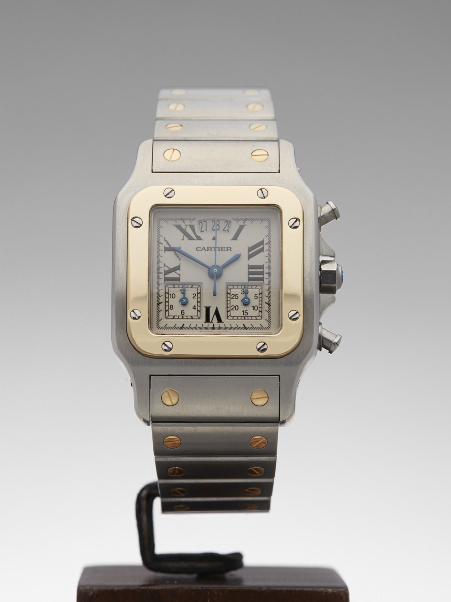 Cartier Santos Galbee Chronograph 30mm Stainless Steel & 18k Yellow Gold 2425 or W20042C4 - Image 2 of 9