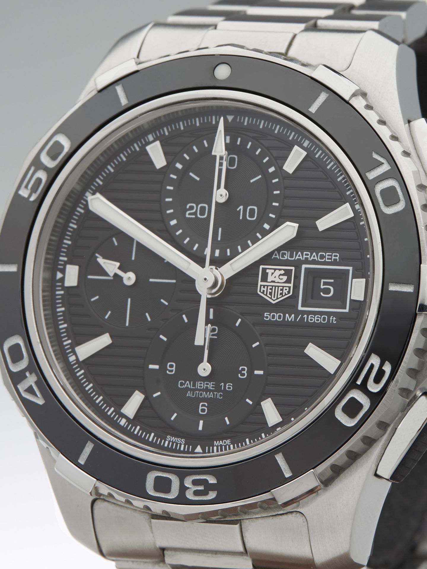 Tag Heuer Aquaracer Chronograph Ceramic 43mm Stainless Steel CAK2110.BA0833 - Image 3 of 9
