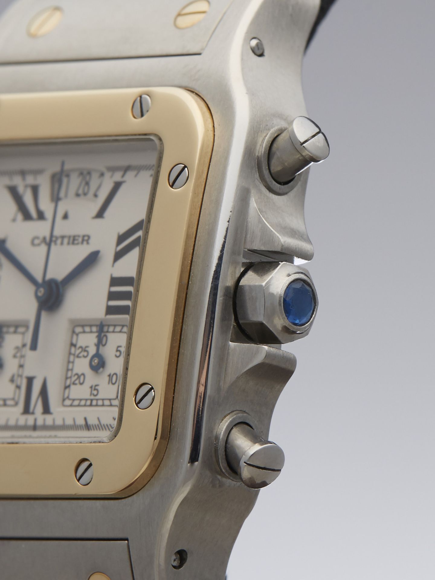 Cartier Santos Galbee Chronograph 30mm Stainless Steel & 18k Yellow Gold 2425 or W20042C4 - Image 4 of 9