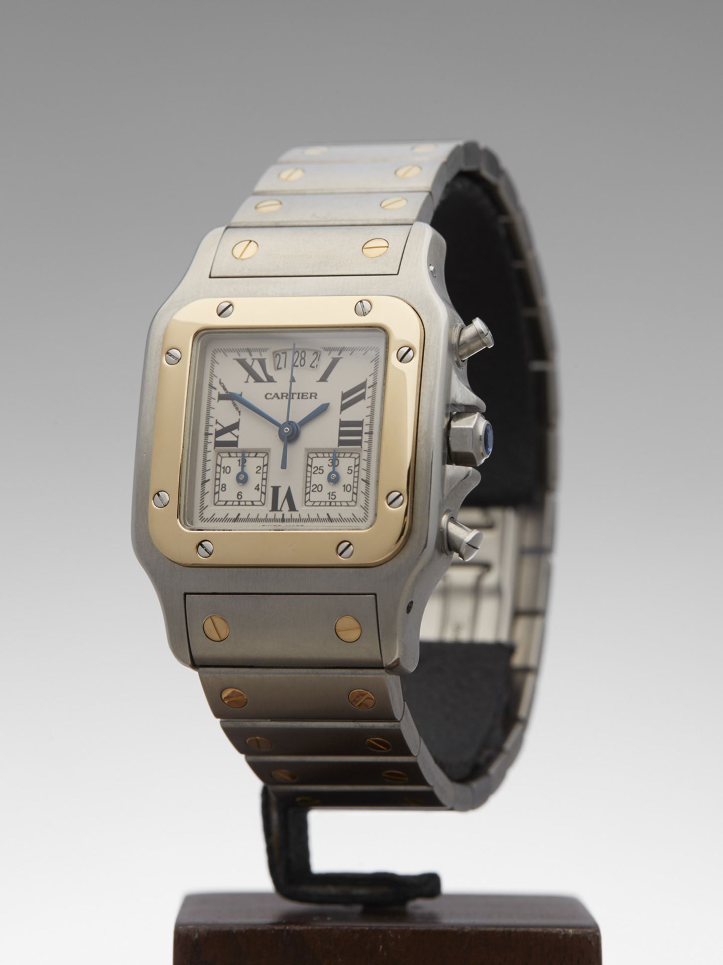 Cartier Santos Galbee Chronograph 30mm Stainless Steel & 18k Yellow Gold 2425 or W20042C4