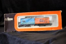 RARE Lima 2852 Lima 4-Wheel Container Flat Wagon - 'Scotch Beef' - Boxed