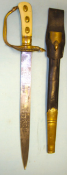 Imperial German Hunting Dagger Sidearm, scabbard & frog 5495