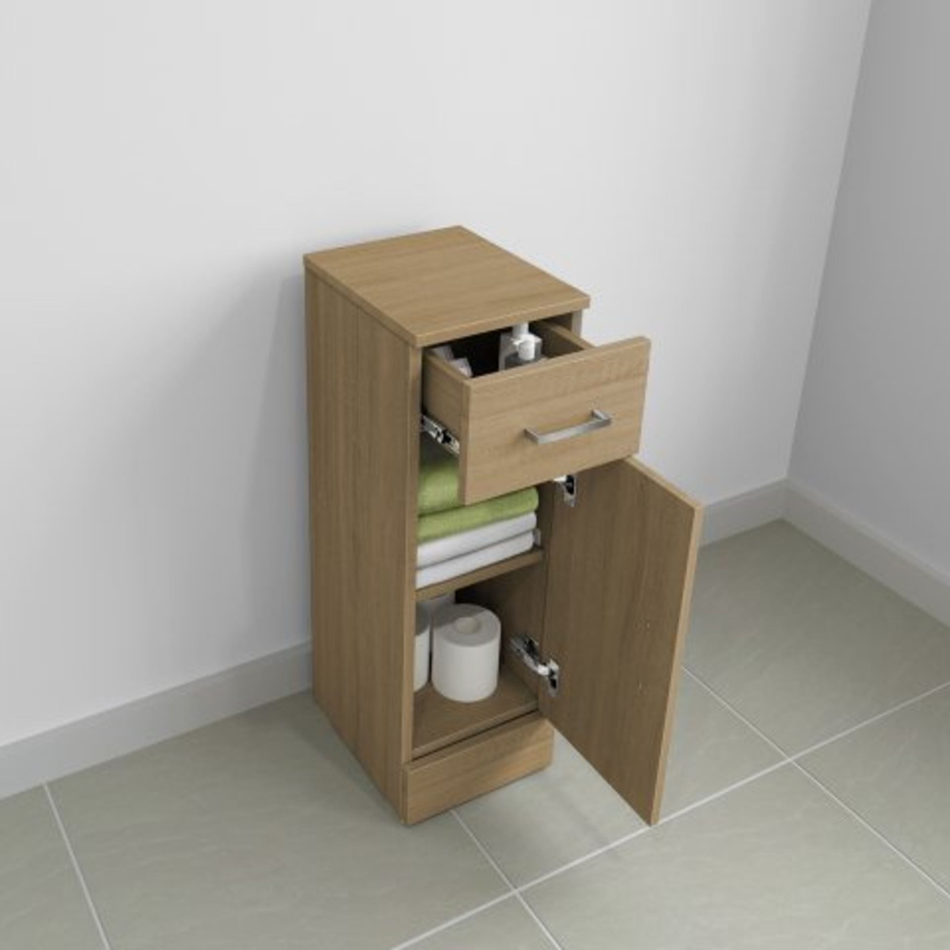 (T109) 250x300mm Quartz Oak Effect Small Side Cabinet Unit. RRP £199.99. This state-of-the-art oak - Image 4 of 4