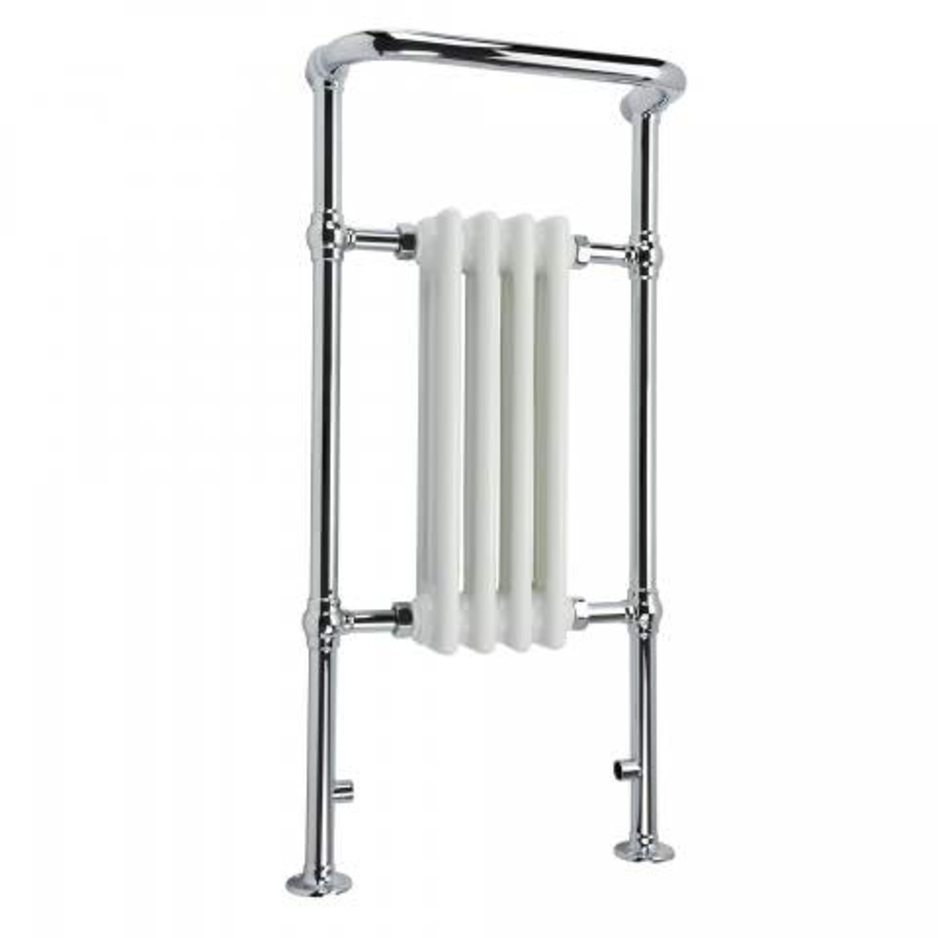 (J47) 952x479mm Small Traditional White Towel Rail Radiator - Victoria Premium. RRP £287.99. Long - Image 3 of 5