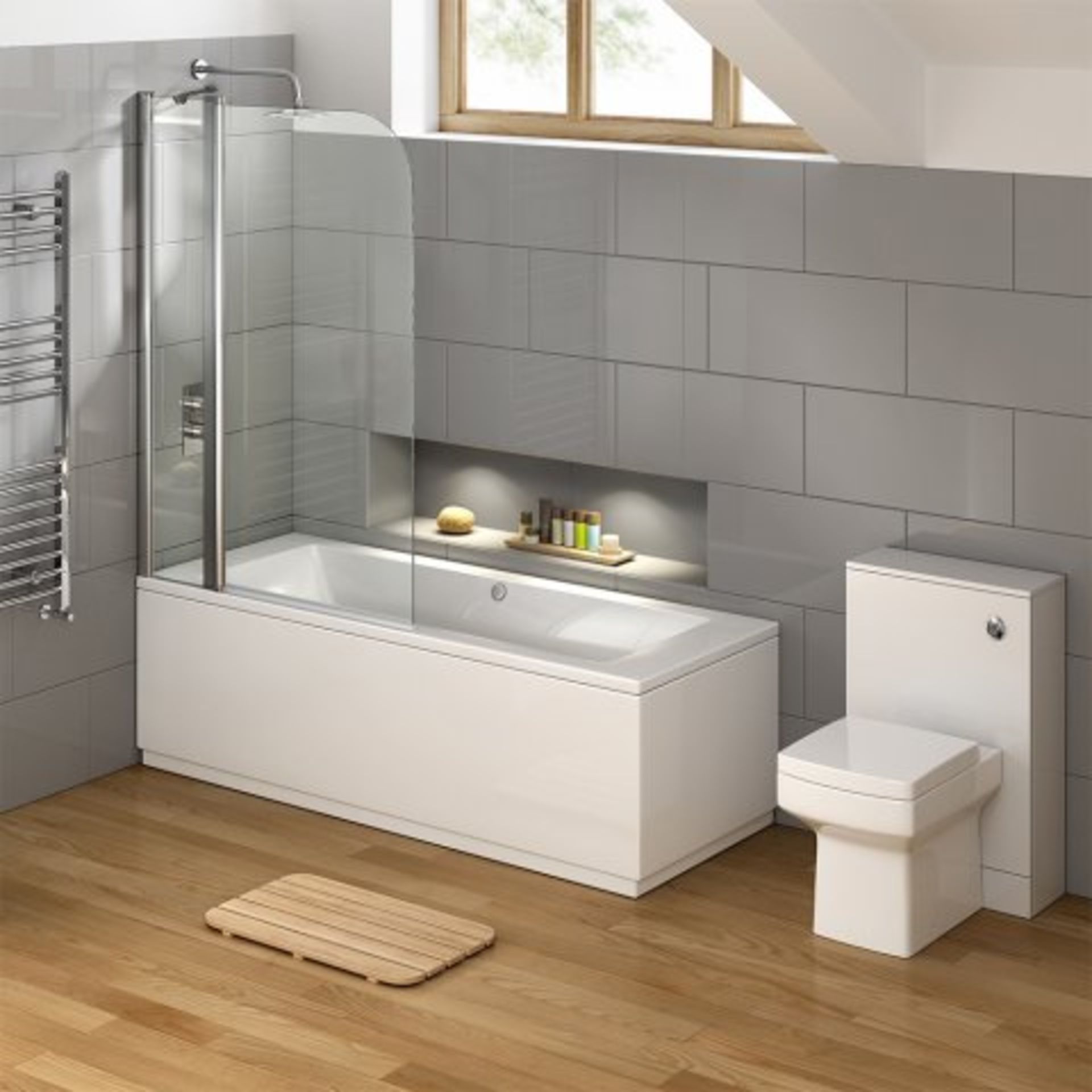 (J33) 1000mm - 6mm - EasyClean Straight Bath Screen. RRP £224.99. The clue is in the name: Easy - Image 3 of 5