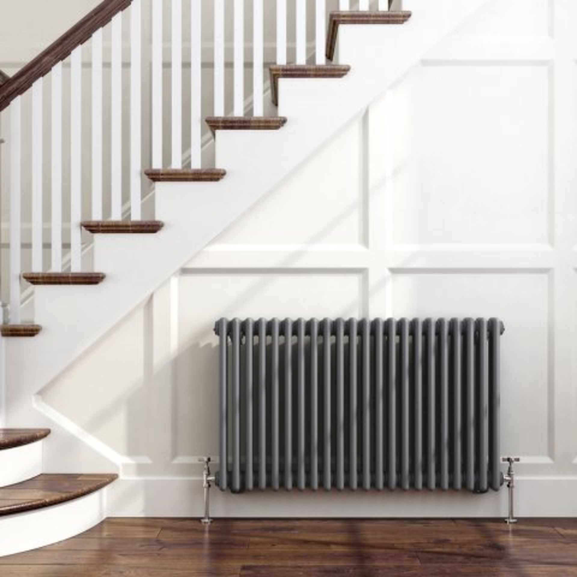 (J5) 600x1000mm Anthracite Triple Panel Horizontal Colosseum Traditional Radiator. RRP £574.99. - Image 4 of 5