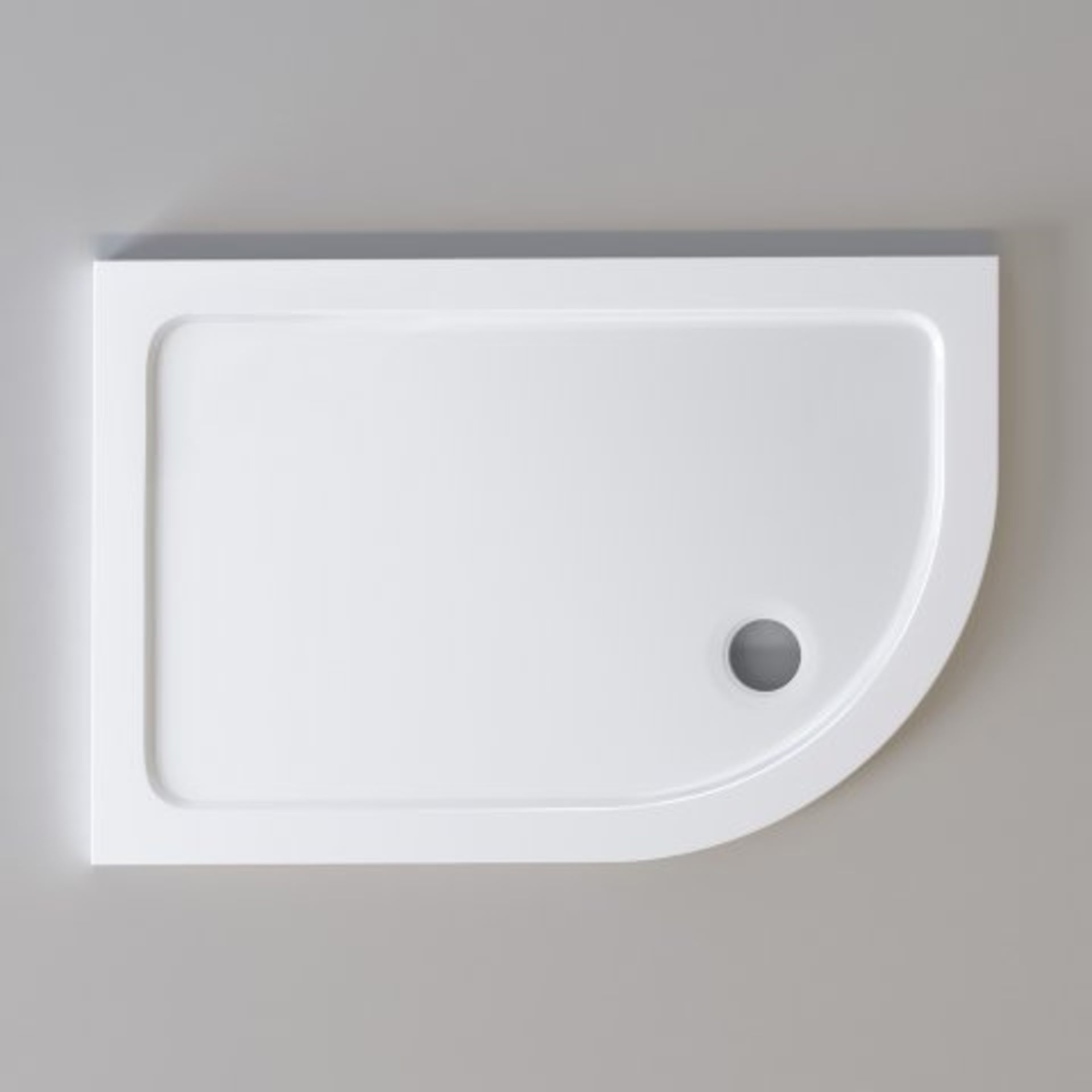 (T47) 1200x800mm Offset Quadrant Ultraslim Stone Shower Tray - Right. RRP £299.99. Magnificently - Image 2 of 2