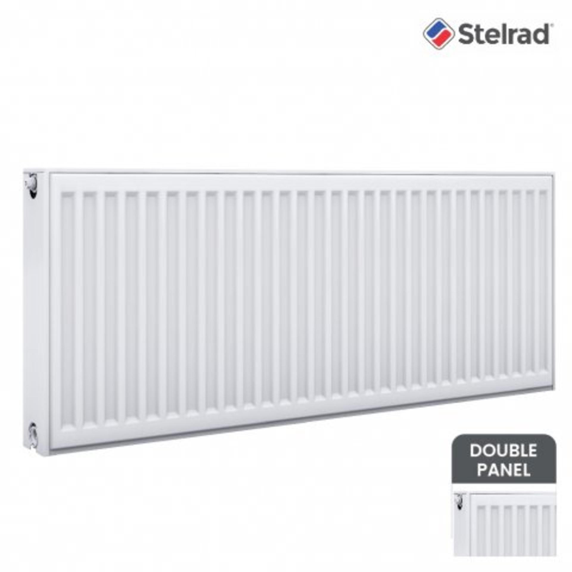 (J22) 600x1100mm White Stelrad Vita Compact Horizontal Radiator K2. RRP £219.99. Our beautifully