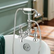 (J12) Victoria II Bath Shower Mixer - Traditional Tap with Hand Held Shower. RRP £199.99. Our