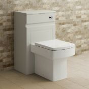 (J43) 500mm Cambridge Clotted Cream Back To Wall Toilet Unit. RRP £299.99. This beautifully produced
