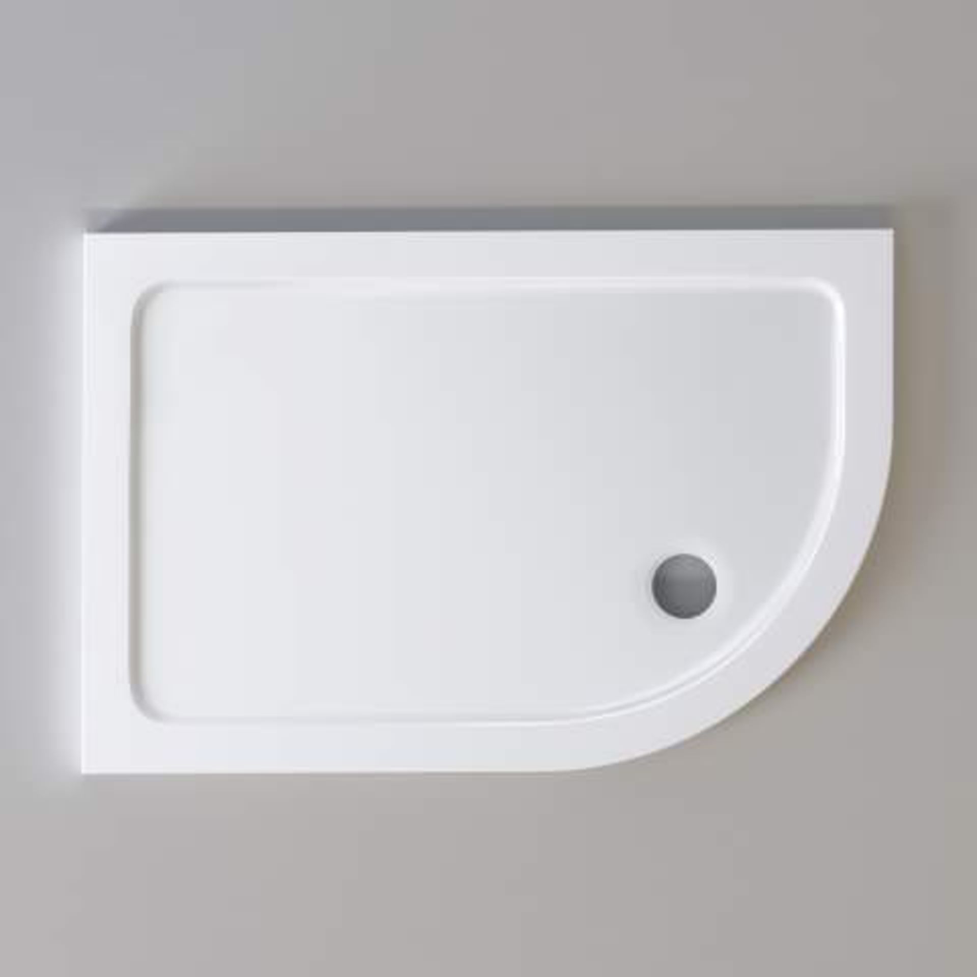 (J71) 1200x800mm Offset Quadrant Ultraslim Stone Shower Tray - Right. RRP £299.99. Magnificently - Image 2 of 2