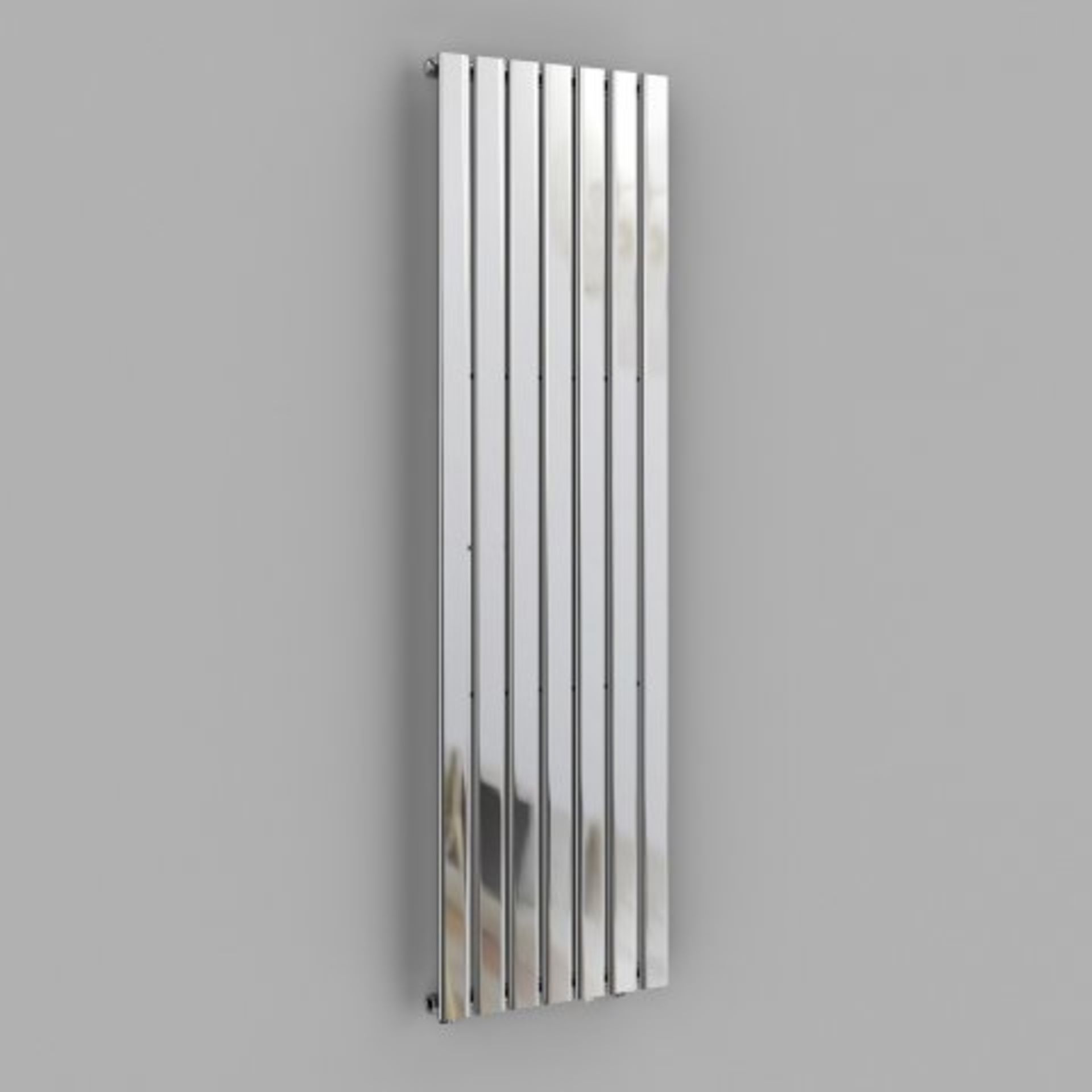 (J25) 1800x528mm Chrome Single Flat Panel Vertical Radiator. RRP £674.99. Designer Touch Ultra- - Image 4 of 4