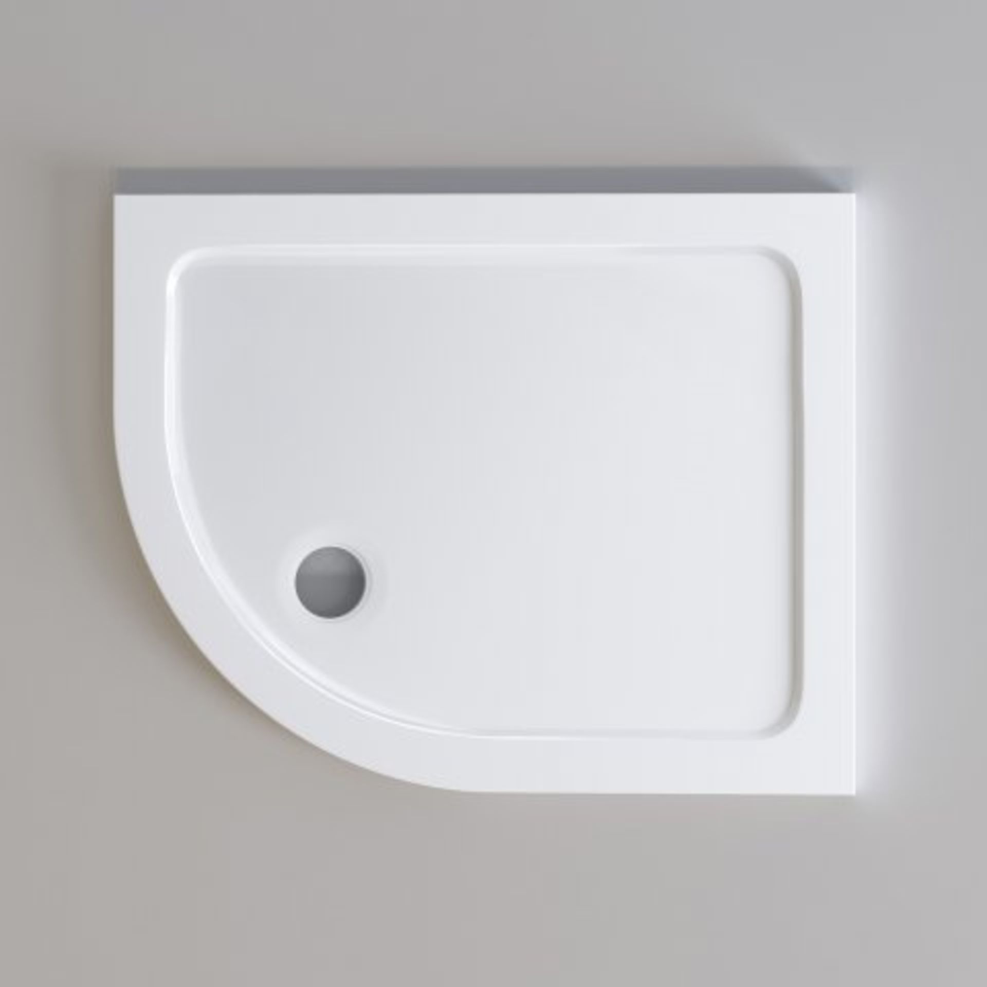 (O245) 1000x800mm Offset Quadrant Ultraslim Stone Shower Tray - Left. RRP £249.99. Designed and made - Image 2 of 2