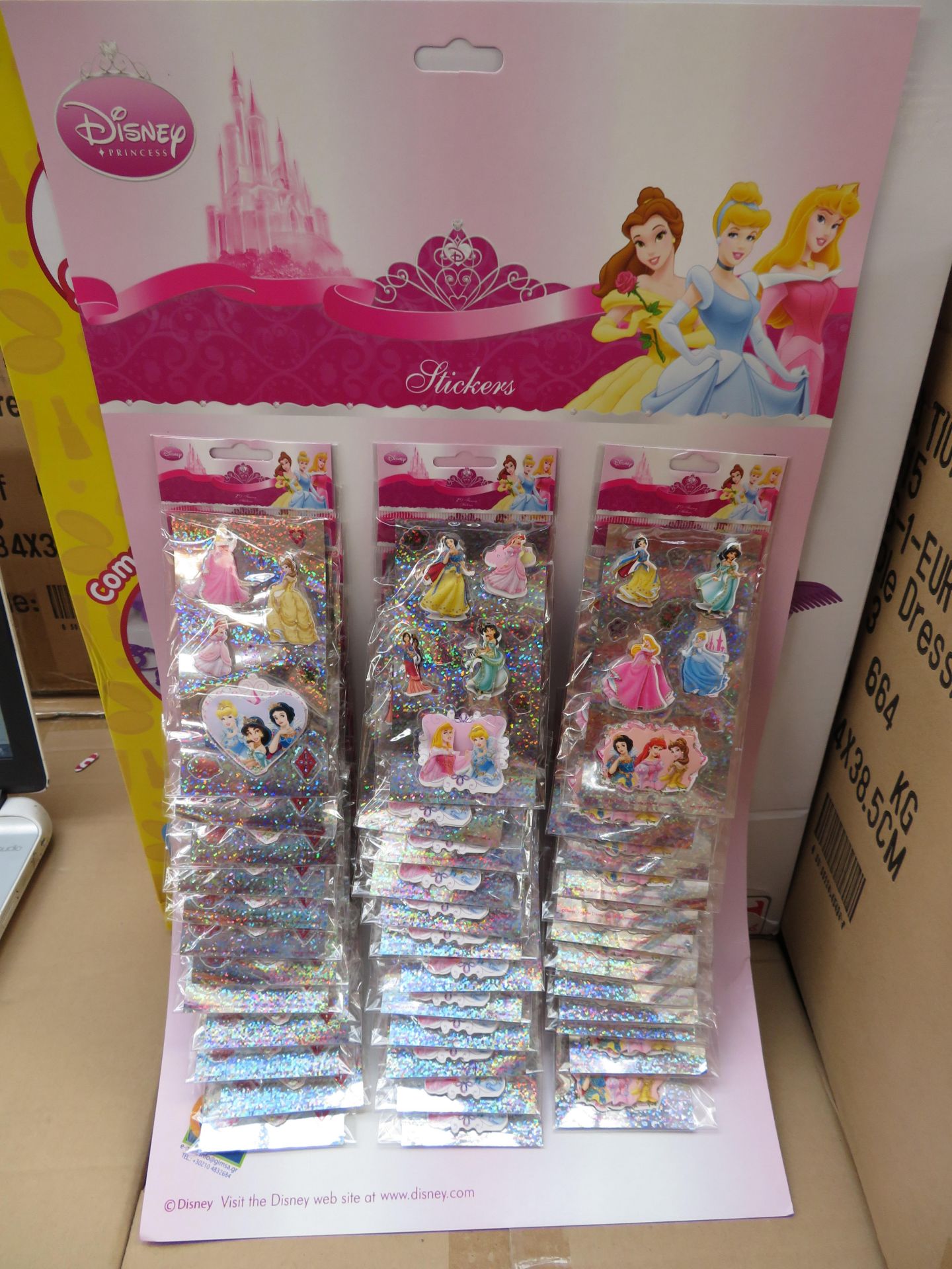 900 x PACKS of Disney Princess Foam 3D Stickers - Various Designs. Brand New Stock. RRP £1.99 per
