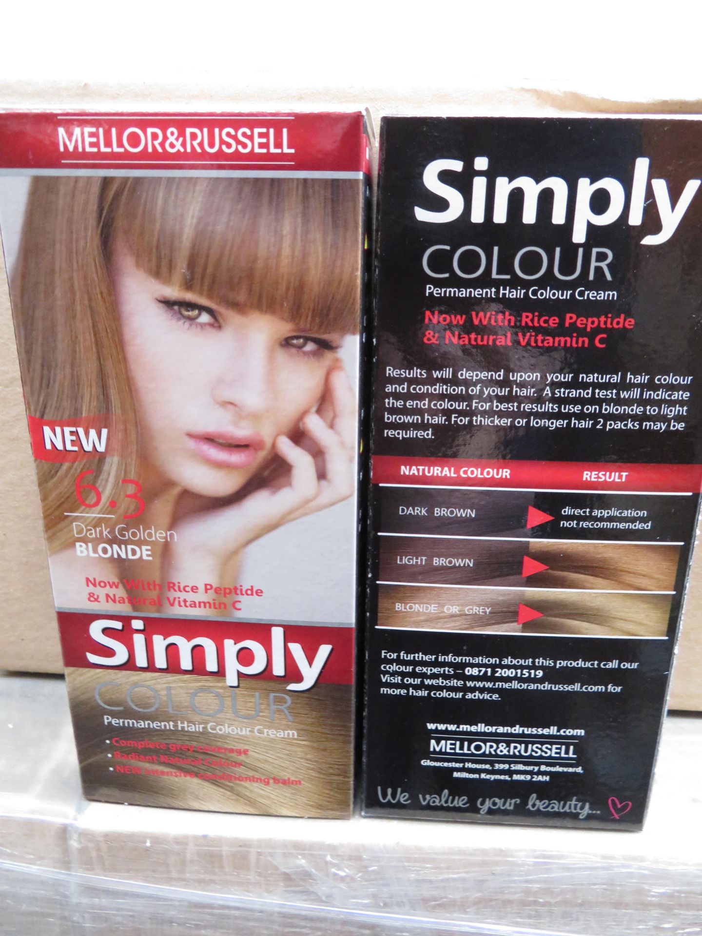 Pallet To Contain 1,080 x New & Boxed Mellor & Russell - Simply Colour Dark Golden Blonde 6.3. - Image 2 of 3