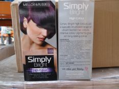 Pallet To Contain 1,200 x New & Boxed Mellor & Russell Simply Bright Permanent Hair Colour Purple