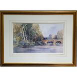 Original Watercolour Painting Titled "On The Loire" Signed Lower Right Ivan Taylor c1997