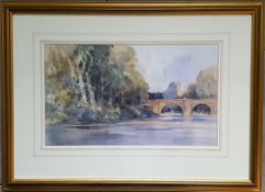 Original Watercolour Painting Titled "On The Loire" Signed Lower Right Ivan Taylor c1997